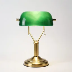 The still a Nightshift desk drew of a green glass banker’s lamp, before it was lifted to 3D